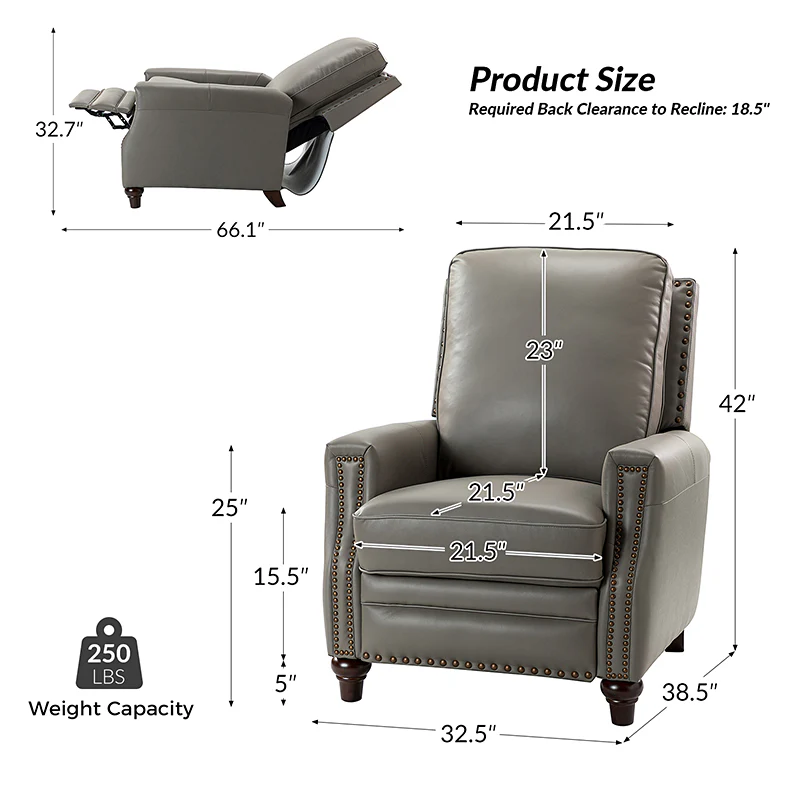 Annabelle Genuine Leather Recliner Chair