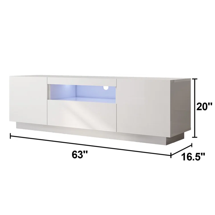 Brascom Media Console TV Stand For TVs Up To 70