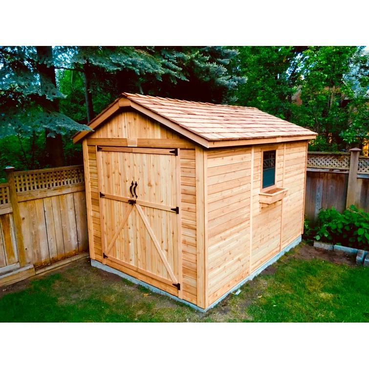 8 ft. W x 12ft D SpaceMaster Cedar Wood Storage Shed