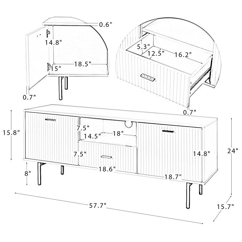 Honorato TV Stand for TVs up to 65