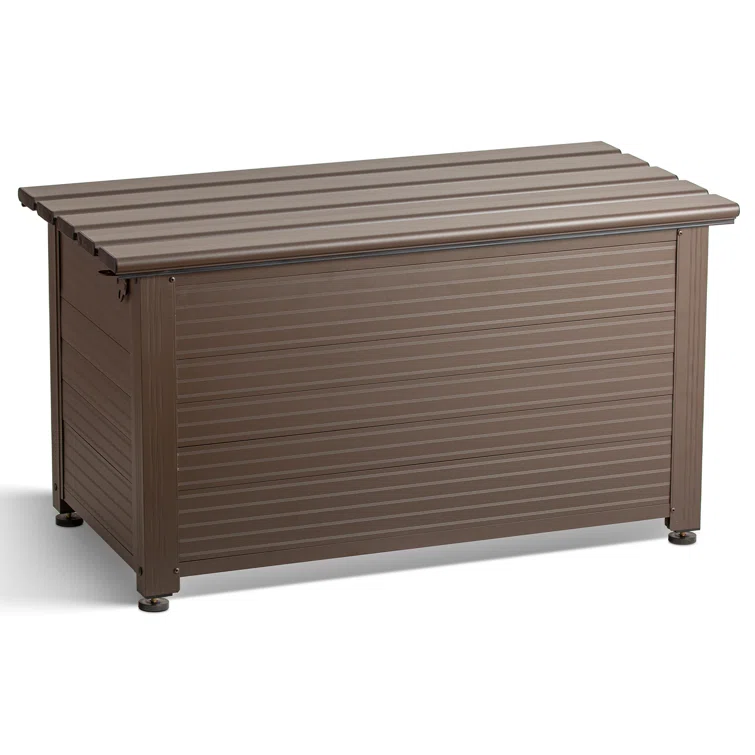 TECSPACE 35.4'' W 53 Gallons Water Resistant Metal Lockable Deck Box