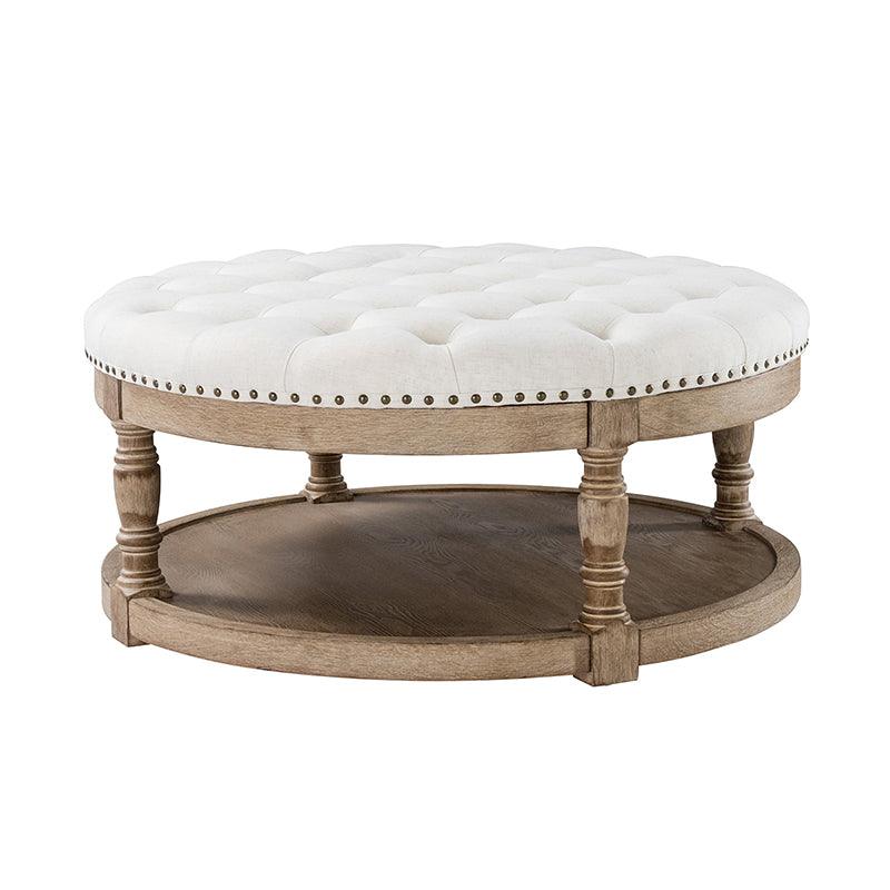 Danilynn Tufted Round Cocktail Ottoman Coffee Table