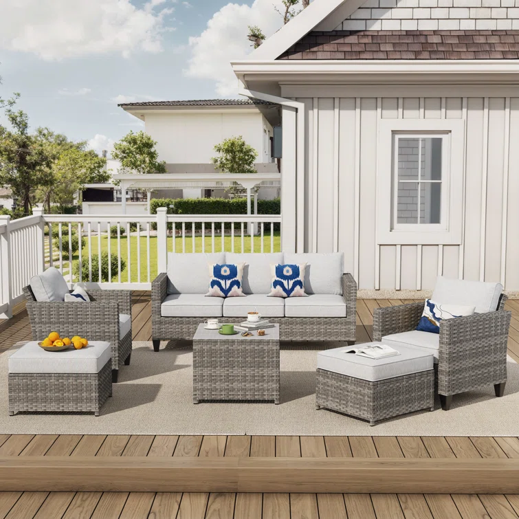 Harbin 5 - Person Outdoor Seating Group with Cushions