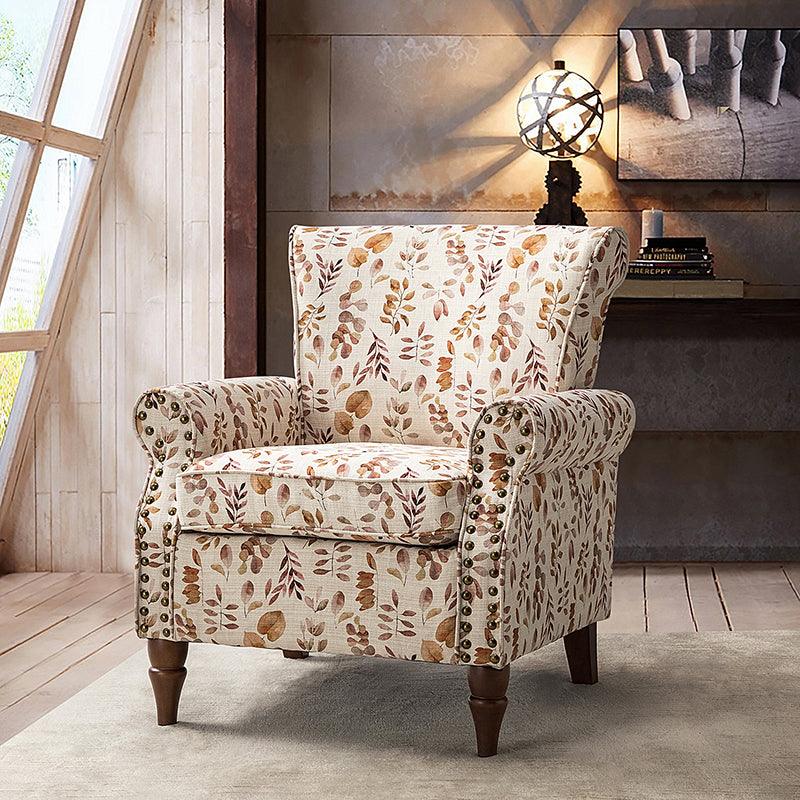 Artemisa Modern Floral Pattern Upholstered Armchair