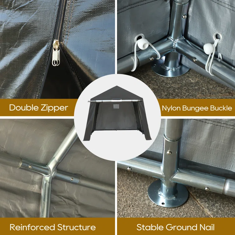 10 Ft. W x 10 Ft. D Portable Storage Shed