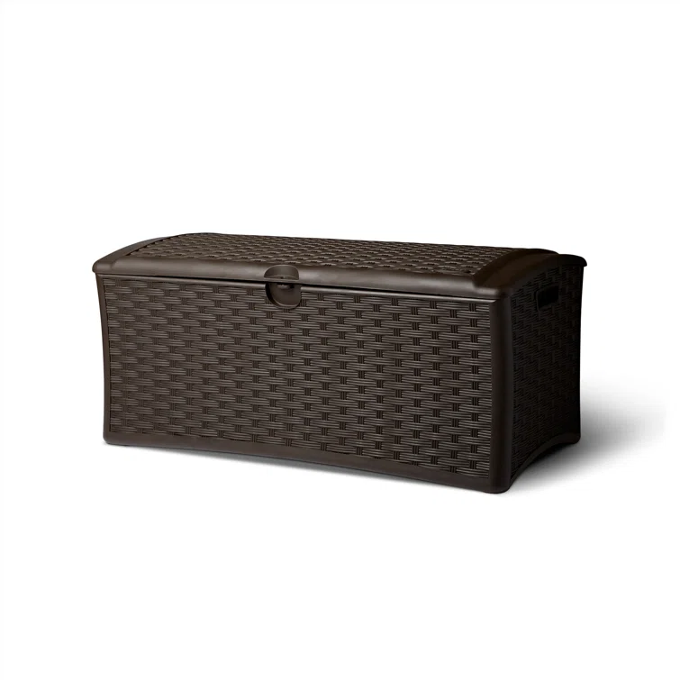 Suncast 48'' W 72 Gallons Water Resistant Plastic Deck Box in Brown