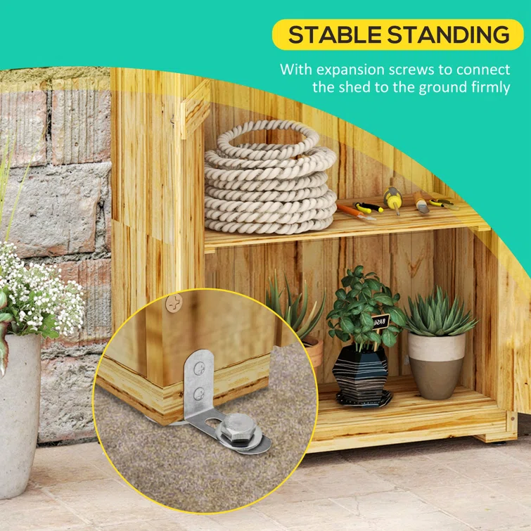 Bucur 3 ft. W x 1 ft. D Solid + Manufactured Wood Vertical Tool Shed