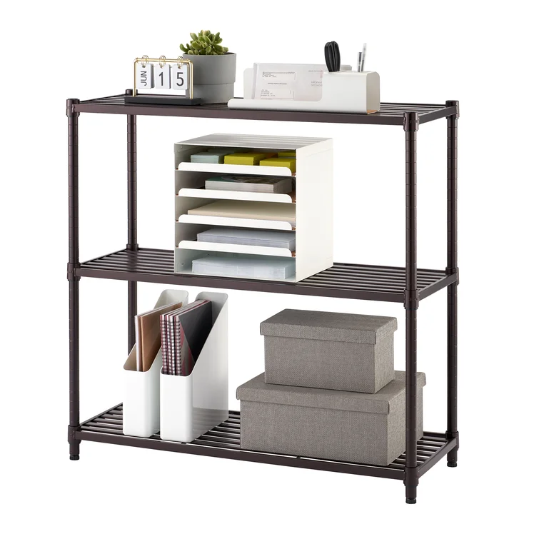 36" W x 14" D x 35" H 3 Tier Slat Shelving