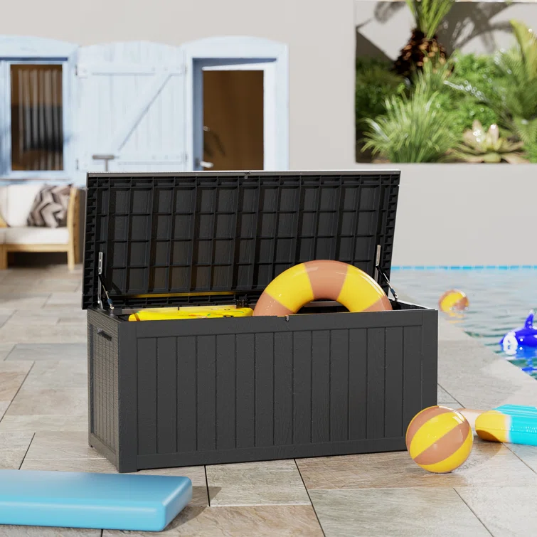 Emperic Design 57.5'' W 230 Gallons Water Resistant Resin Lockable Deck Box