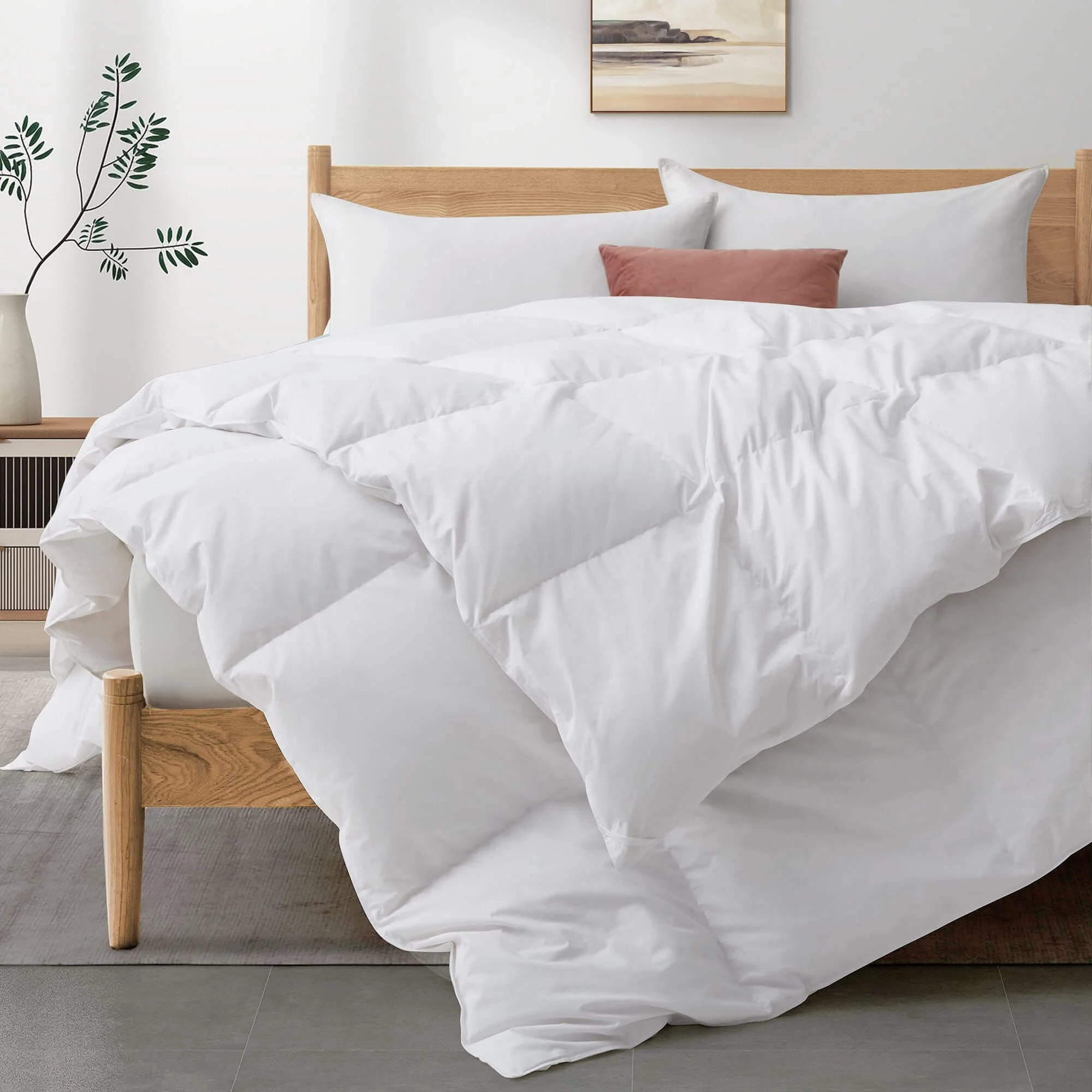 All Season Goose Feather Down Duvet Insert with 233TC Cotton Cover