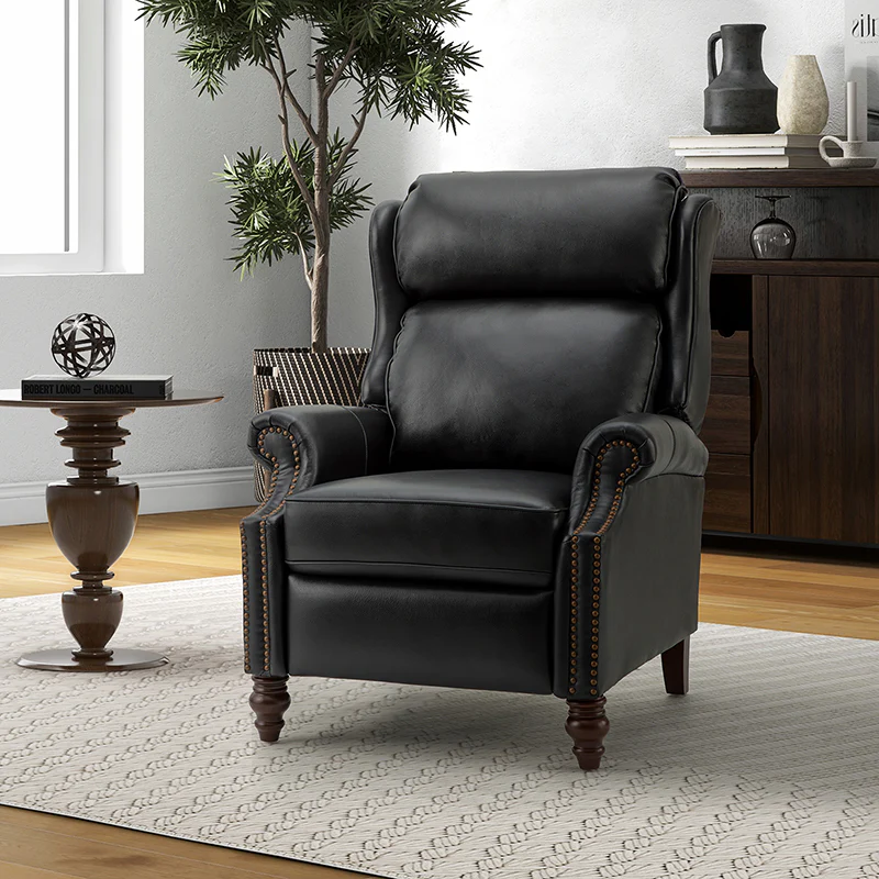 Lucina Genuine Leather Manual Recliner