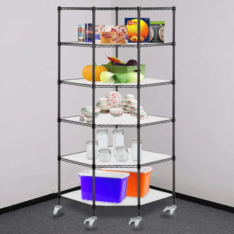 Wolfgram 27'' W Metal Height -Adjustable Shelving Unit with Wheels