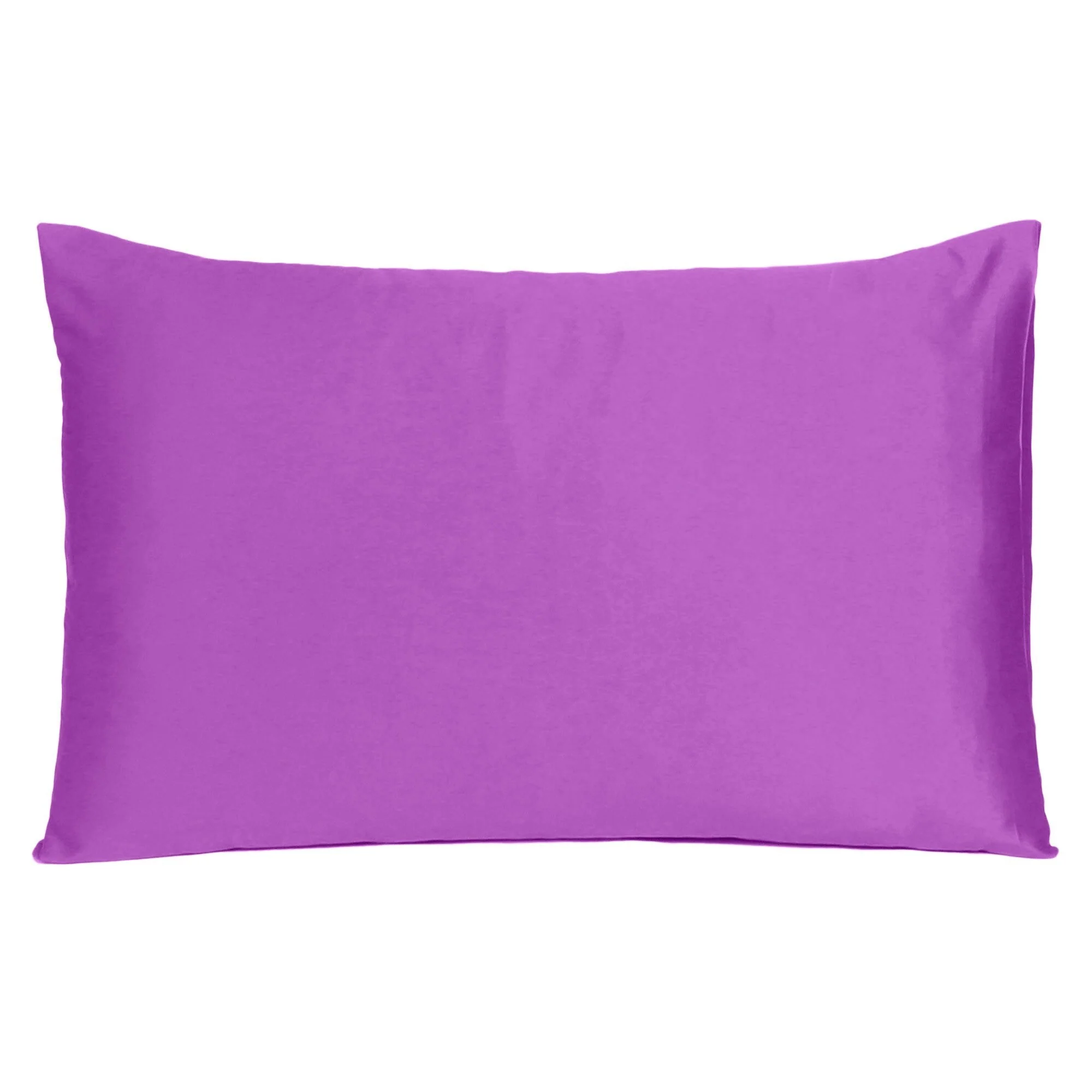 HomeRoots Purple Merlot Dreamy Set Of 2 Silky Satin Queen Pillowcases
