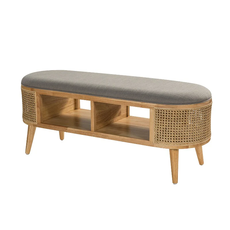 Myrna Cane Storage Bench