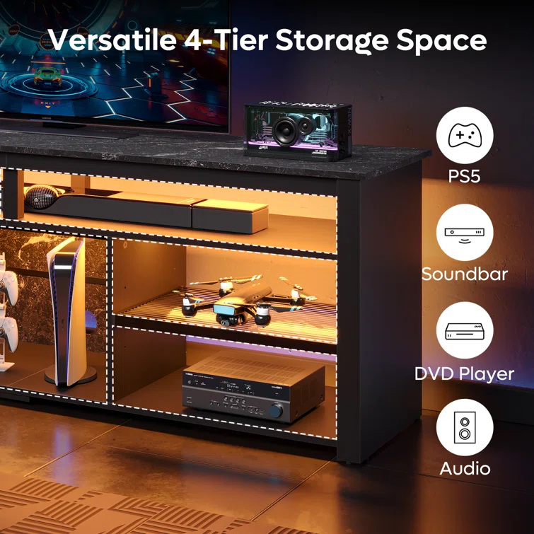 LED TV Stand for TVs up to 75 inch,70