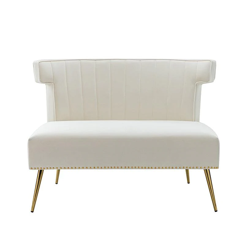 Megara Velvet Armless Wingback Loveseat