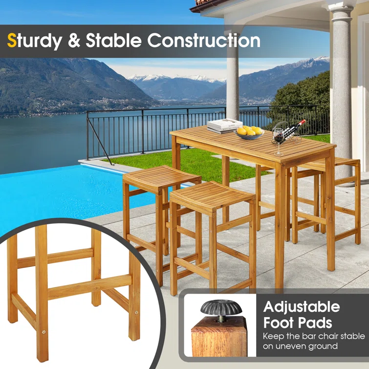 Arnstein 6 - Person Rectangular Outdoor Dining Set