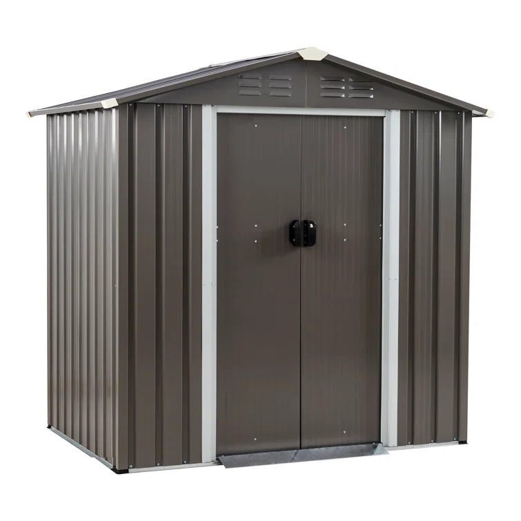 6 ft. W x 4 ft. D Metal Storage Shed