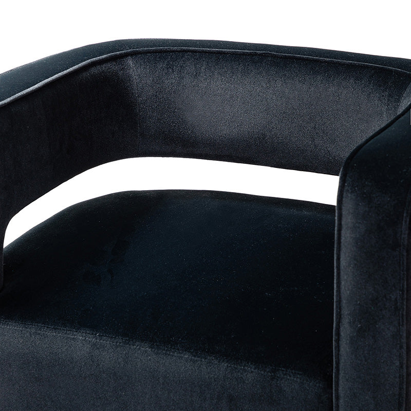 Agata Velvet Swivel Barrel Armchair