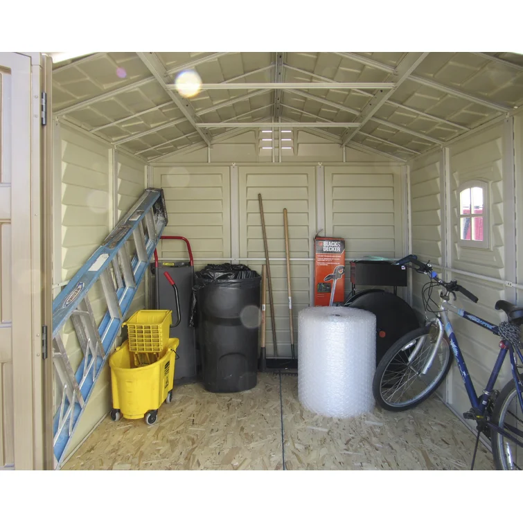 DuraPlus 8 ft. W x 8 ft. D Plastic Storage Shed