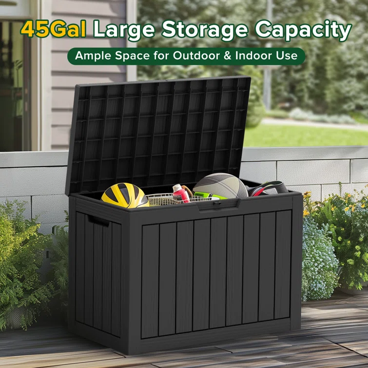 Arts Box Trading 17.13'' W 45 Gallons Water Resistant Resin Deck Box