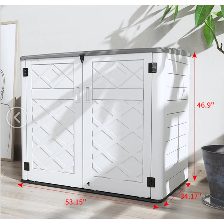 4 ft. W x 3 ft. D Plastic Horizontal Garage Shed