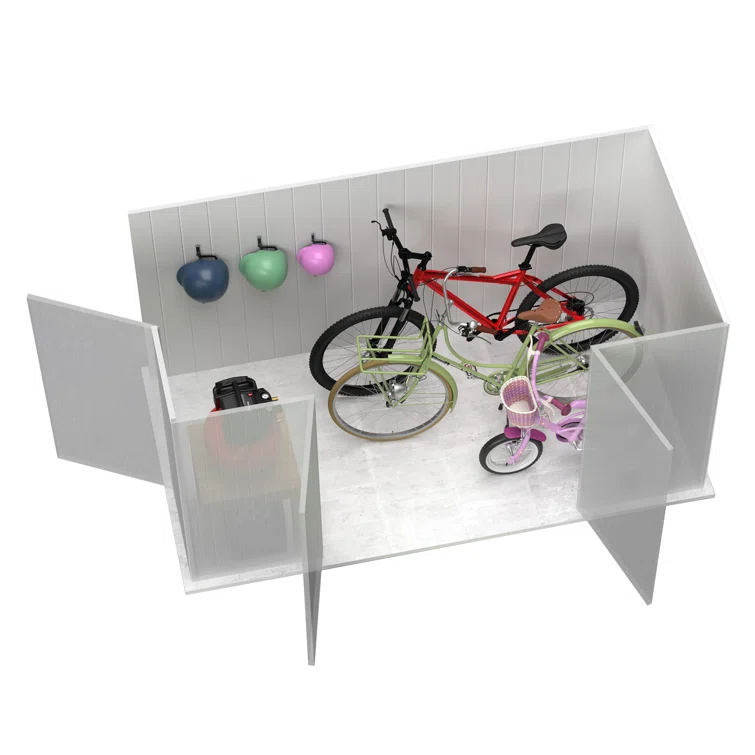 Durango 10 ft. W x 5 ft. D Metal Lean-To Bike Shed