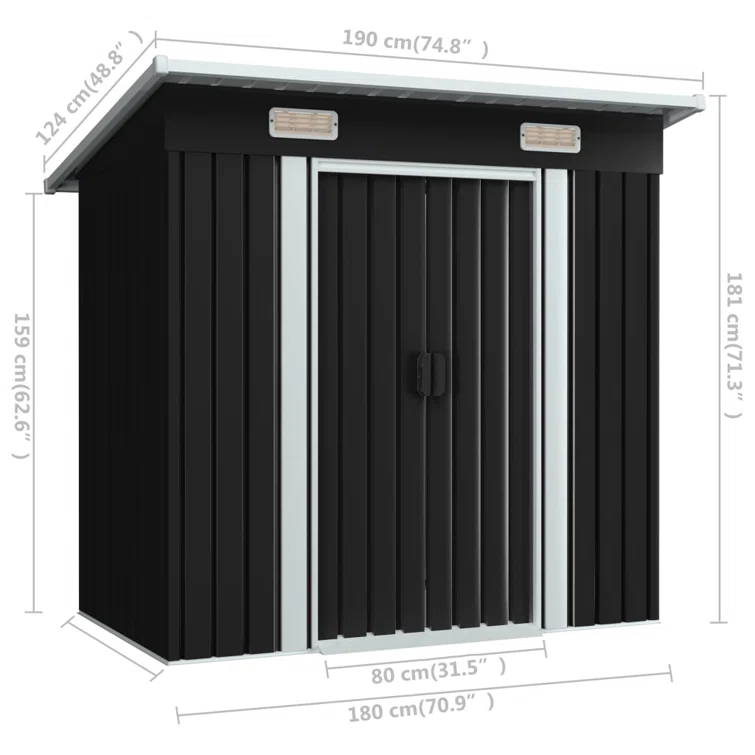 Outdoor Storage Shed Garden Shed Patio Metal Storage Backyard Shed