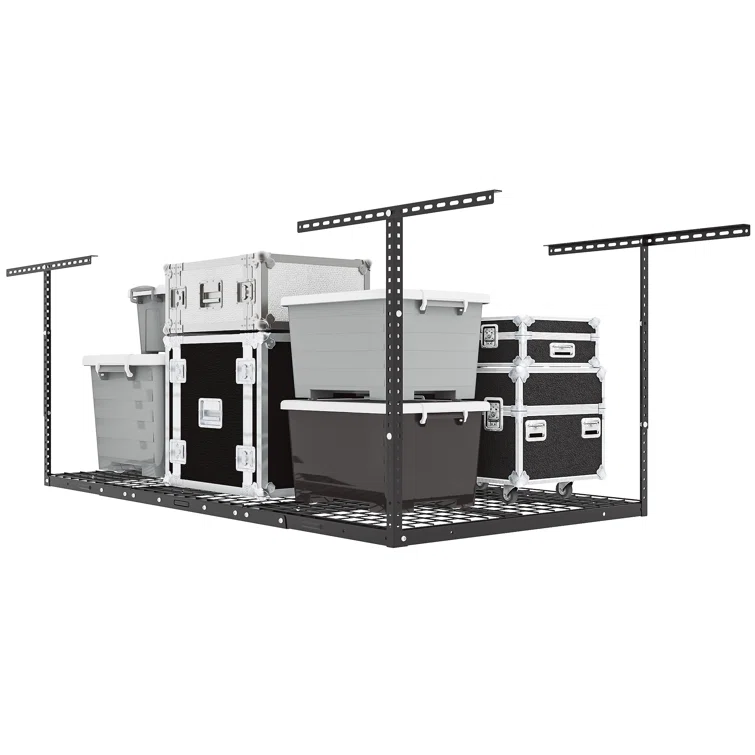Maryorie Ceiling Mounted Overhead Steel Garage Storage Racks