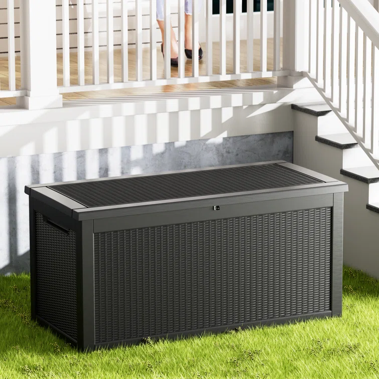 Arts Box Trading 32.24'' W 260 Gallons Water Resistant Resin Deck Box