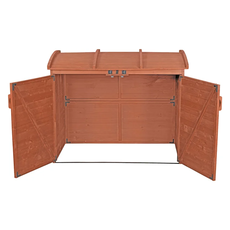 5 ft. W x 3 ft. D Solid Wood Horizontal Garbage Shed