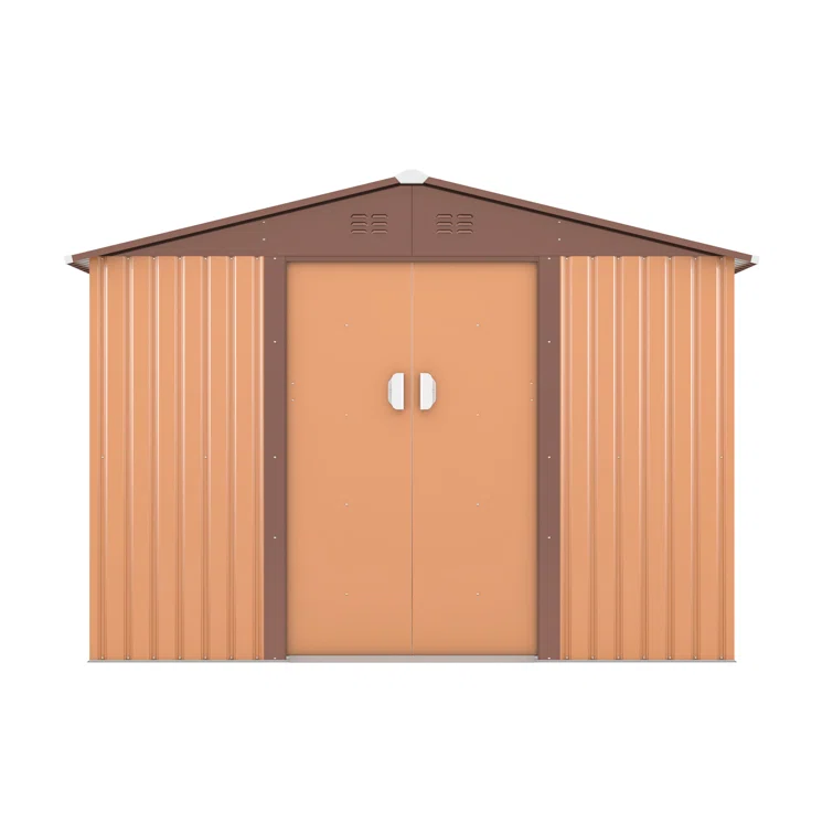 Outdoor 8 ft. W x 10 ft. D Metal Storage Shed