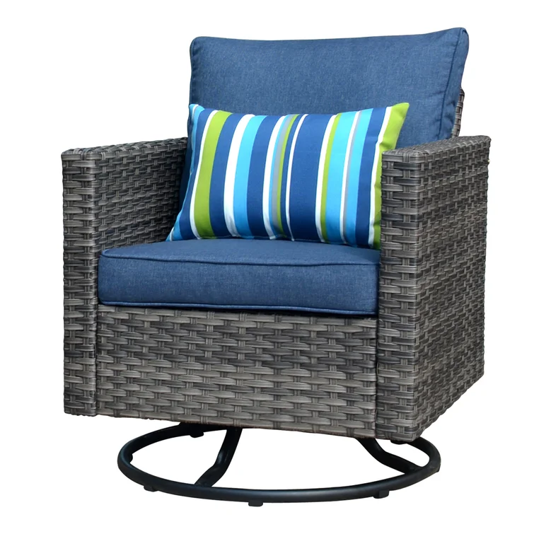 Harbin 7-piece Wicker/ Rattan Patio Conversation Set With Rocking Chairs