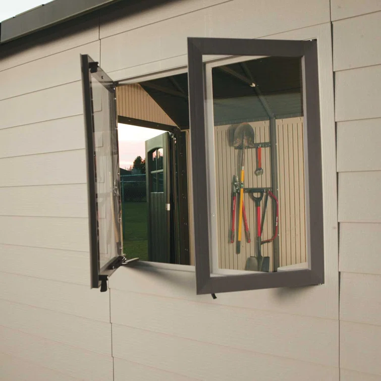 Lifetime 11 Ft. x 11 Ft. High-Density Polyethylene (Plastic) Outdoor Storage Shed with Steel-Reinforced Construction
