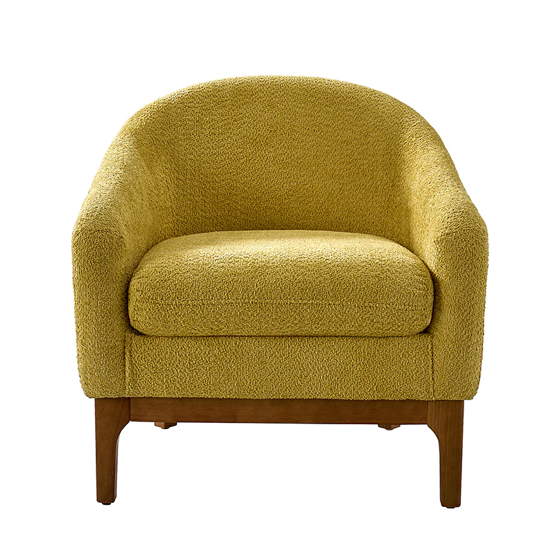 August Boucle Armchair Chair with Soft, Fuzzy Texture