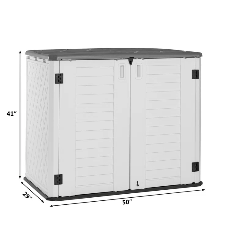 Outdoor Garden 4 ft. W x 2 ft. D Plastic Horizontal Garage Shed