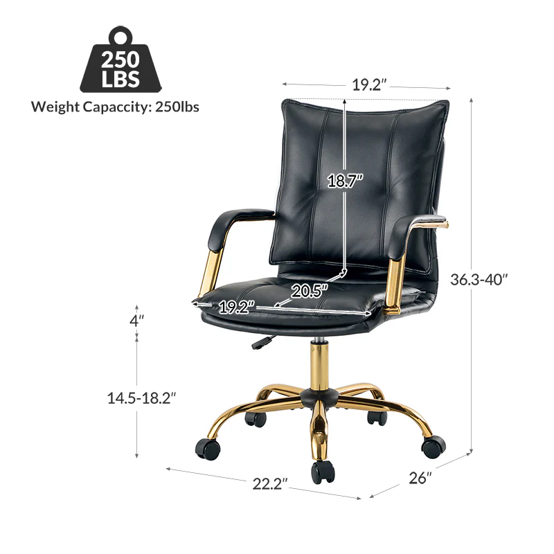 Michele Vegan Leather Task Accent Chair