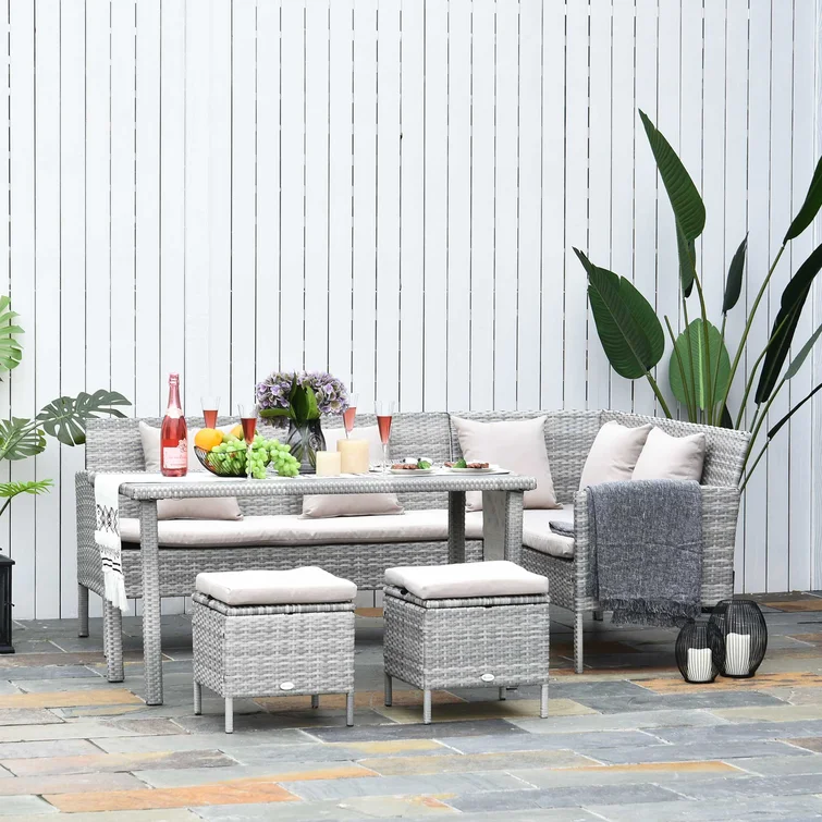 Ade 6 - Person Outdoor Seating Group with Cushions