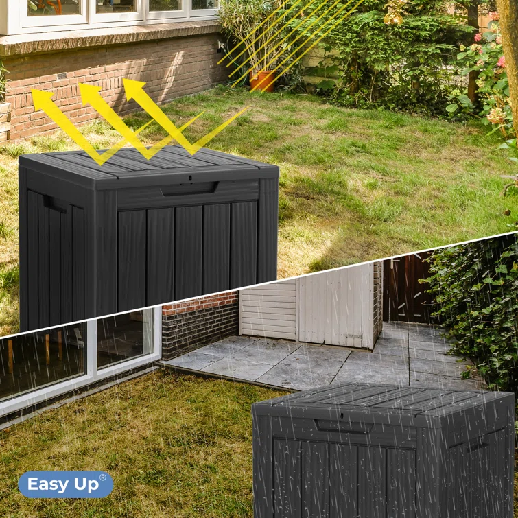 Emperic Design 18.11'' W 28 Gallons Water Resistant Resin Lockable Deck Box