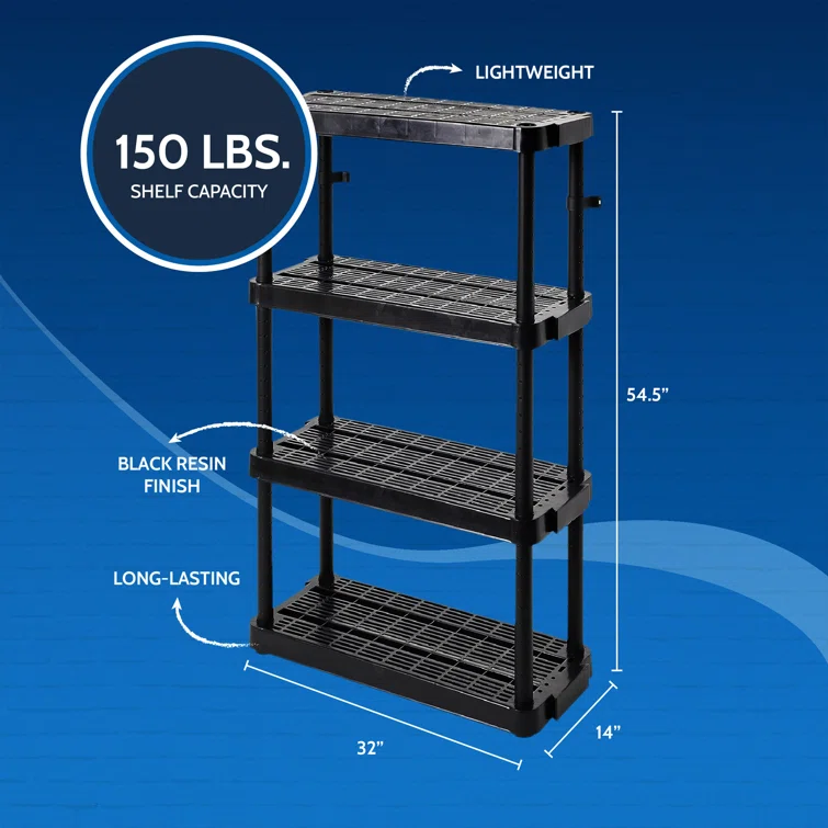 32'' W Plastic Shelving Unit