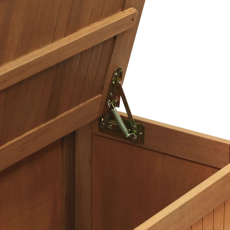 Furinno Tioman 44.5'' W 47.33 Gallons Water Resistant Solid Wood Teak Deck Box in Natural