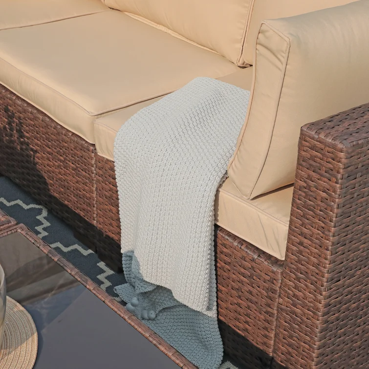 Eudy 5 - Person Outdoor Seating Group with Cushions