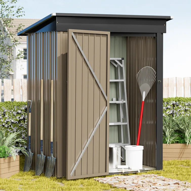 Outdoor 5 ft. W x 3 ft. D Material Storage Shed