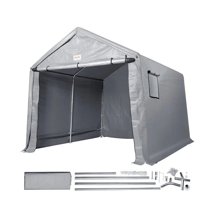 Heavy Duty 7 ft. W x 12 ft. D Polyethylene Portable Storage Shed