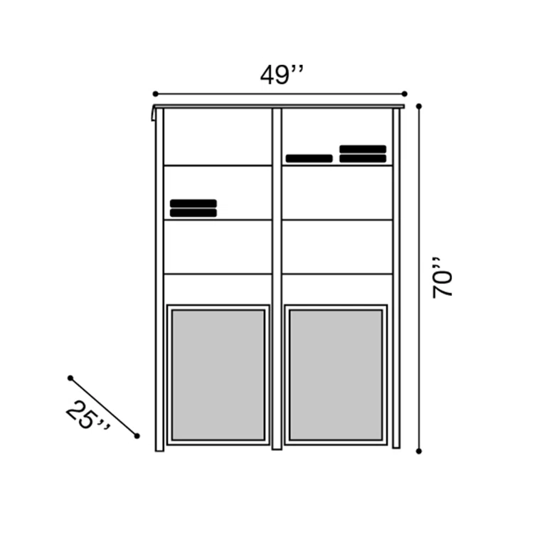 Grosfillex Expert 49'' W Aluminum Towel Valet