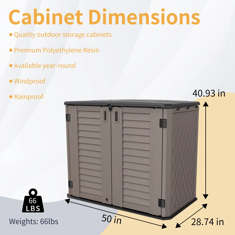 4 ft. W x 4 ft. D Metal Garbage Shed