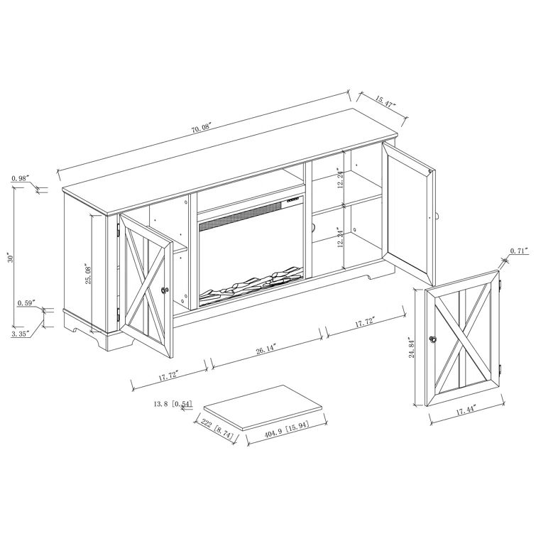 Kieran 70.08'' Media Console