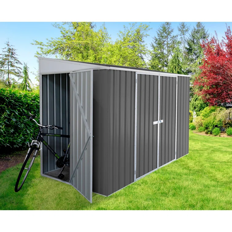 Durango 10 ft. W x 5 ft. D Metal Lean-To Bike Shed