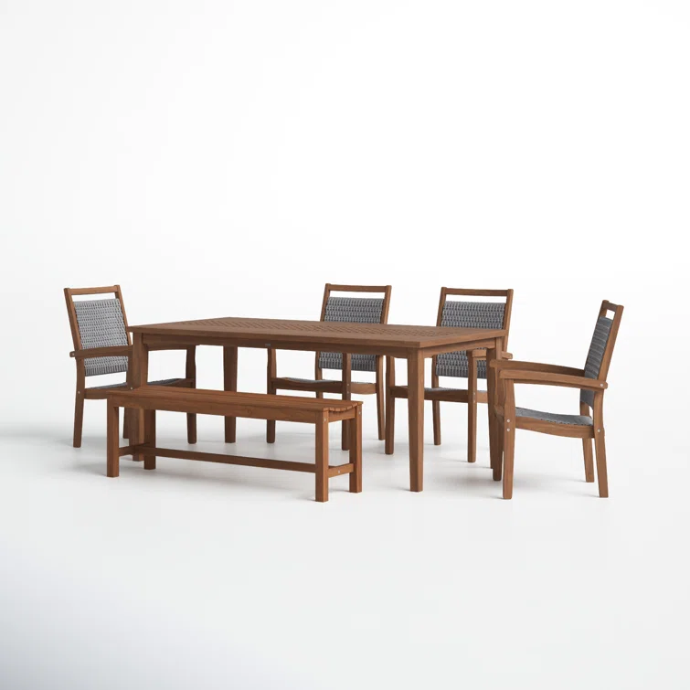 Fleur 7 - Person Rectangular Outdoor Dining Set
