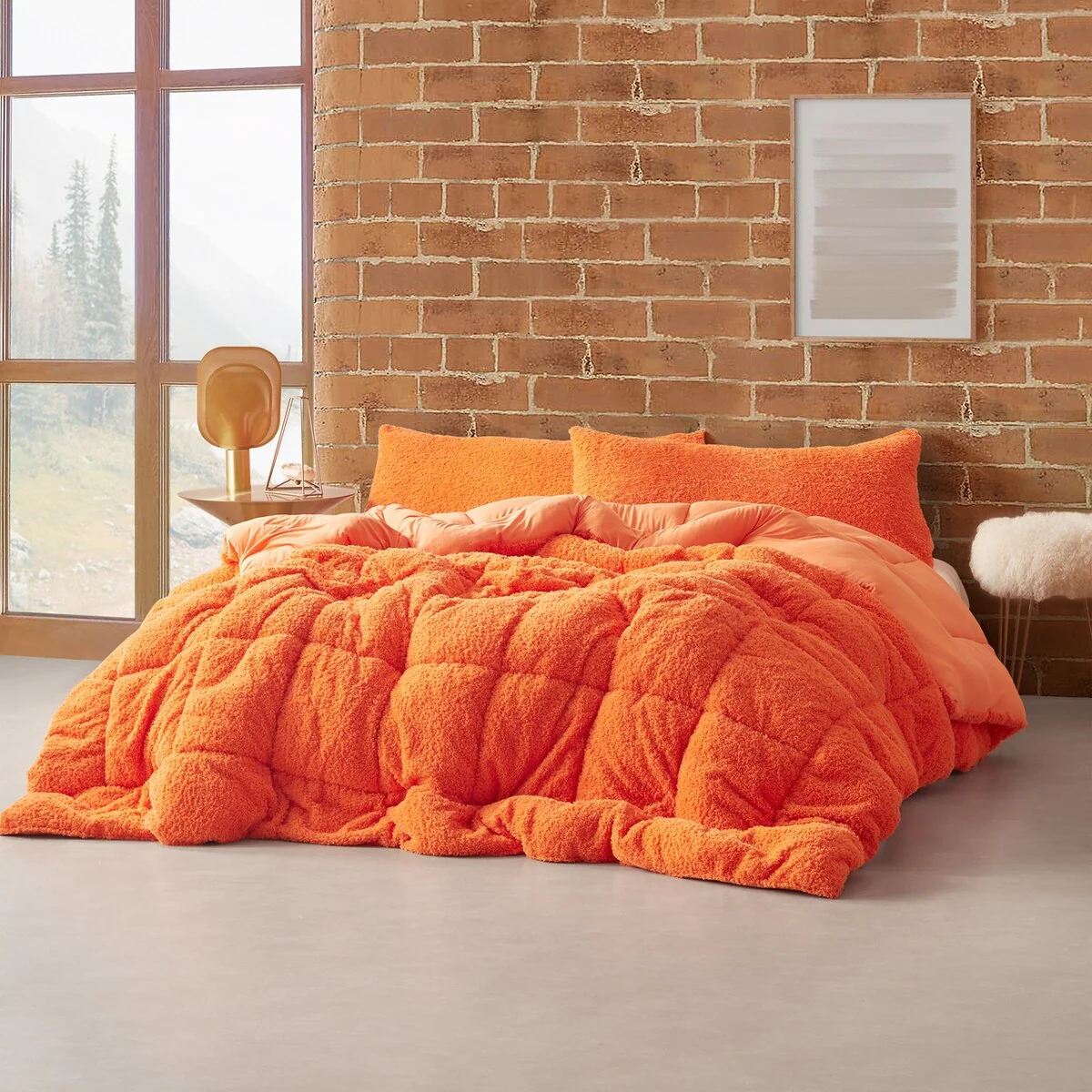 Dreamsicle Creamsicle - Coma Inducer? Oversized Comforter - Orange Peel